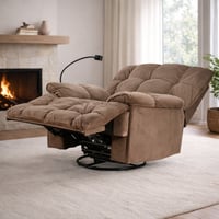 كرسي الغيمة استرخاء فخم هزاز دوار بحامل جوال بني