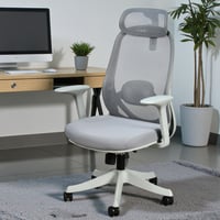 كرسي مكتب مودرن دوار قابل للتعديل رمادي