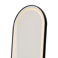 مرآة استاند مضيئة بإطار اسود 170×60 سم