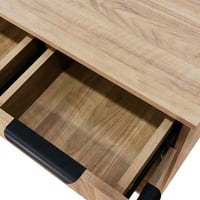 طاولة زينة مودرن خشب بقاعدة معدنية