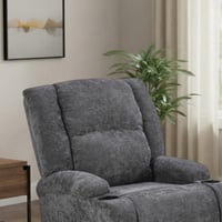 كرسي لواني استرخاء فخم هزاز دوار قماشي مودرن رمادي...