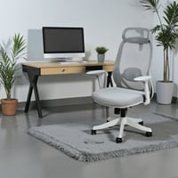 كرسي مكتب مودرن دوار قابل للتعديل رمادي
