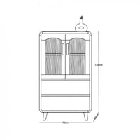 دولاب متعدد الاستخدام من الخشب والزجاج
