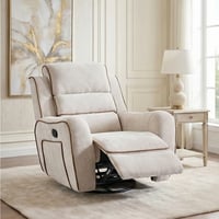 كرسي جابر استرخاء هزاز دوار فاخر - بيج