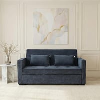 كنبة فاخرة قابلة للتعديل الي سرير مودرن رمادي غامق