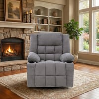 كرسي السعادة استرخاء فخم هزاز دوار قماشي مودرن رما...