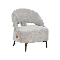 كرسي مفرد عصري قماشي رمادي فاتح