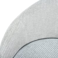 كرسي استرخاء دوار قماشي فاخر رمادي فاتح