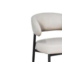 كرسي مفرد مودرن جلد بأرجل معدنية رمادي