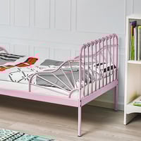 سرير معدن وردي بتصميم عصري 170X80 سم من نافيرا هوم