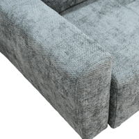 كنبة 3 مقاعد قابلة للتعديل إلى سرير رمادي