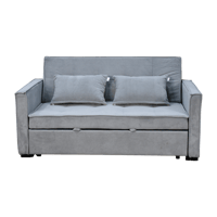 كنبة فاخرة قابلة للتعديل الي سرير مودرن رمادي