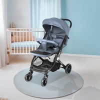 عربة أطفال رمادي