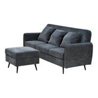 كنبة مودرن 3 مقاعد قماش مع صندوق تخزين