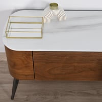 وحدة تلفزيون رمادي × بني 200 سم