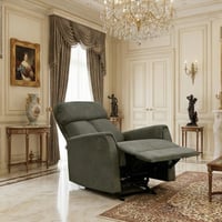 كرسي استرخاء هزاز فخم قماشي بيهكل معدني زيتي