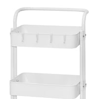 وحدة رفوف متحركة معدنية 3 أدوار ابيض