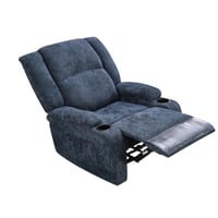 كرسي لواني استرخاء فخم ثابت قماشي مودرن ارزق داكن