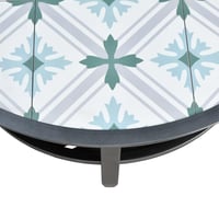 جلسة خارجية معدنية 4 مقاعد كراسي دوارة مع طاولة