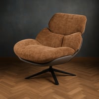 كرسي دوار فاخر تصميم حديث قماش كوفي