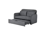 كنبة استرخاء مزدوجة قابلة للتحول إلى سرير – رمادي...