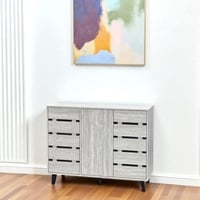 دولاب متعدد الاستخدام خشبي رمادي 120 سم