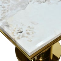 طاولة طعام رخام فاخرة 10 كراسي بقاعدة معدنية ذهبية