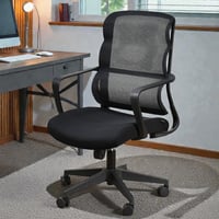 كرسي مكتب مودرن دوار قابل للتعديل أسود