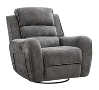 كرسي جابر استرخاء هزاز دوار فاخر - رمادي غامق