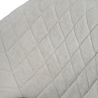 كرسي مفرد مودرن قماشي بقاعدة معدنية أوف وايت