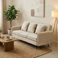 كنبة مودرن 3 مقاعد قماش مع صندوق تخزين