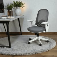 كرسي مكتب مودرن دوار قابل للتعديل رمادي