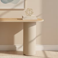 كونسول مودرن بيج وخشب – أناقة عصرية للمداخل وغرف ا...