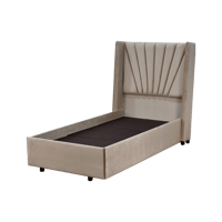 سرير خشبي بتنجيد مخملي فاخر 90×190 سم