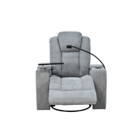 كرسي الملوك استرخاء هزاز دوار مع رف طاولة رصاصي