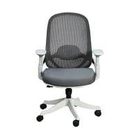 كرسي مكتب مودرن دوار قابل للتعديل رمادي