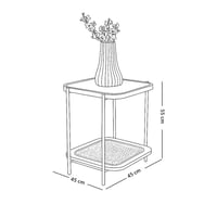 طاولة خدمة سطح زجاج 2 دور