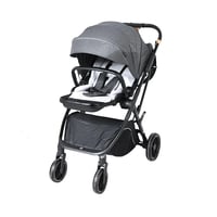 عربة أطفال رمادي