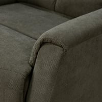 كرسي استرخاء هزاز فخم قماشي بيهكل معدني زيتي