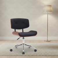 كرسي مكتب قماشي دوّار بتصميم مودرن – لون اسود