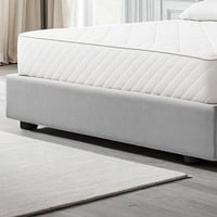 سرير خشبي بتنجيد مخملي 120×200 سم