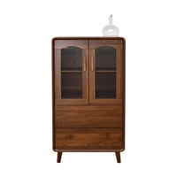 دولاب متعدد الاستخدام من الخشب والزجاج