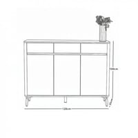 دولاب متعدد الاستخدام خشبي 120 سم