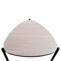 طقم طاولات خدمة 3 قطع خشب بأرجل معدنية