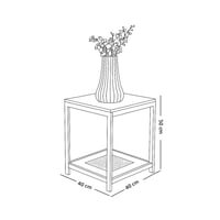 طاولة خدمة من الخشب والراتان2 دور