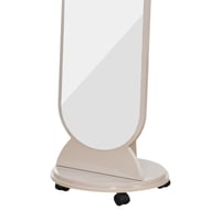 مرآة استاند عصرية مع قاعدة خشب متحركة