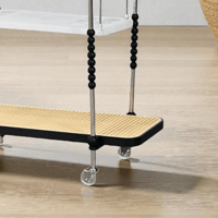 عربة تقديم 3 دور مودرن بسطح زجاجي