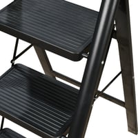 سلم معدني 3 درجات عملي أسود 80×40 سم