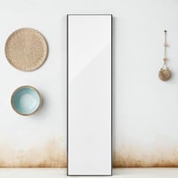 مرآة حائط بإطار أسود 55×195سم