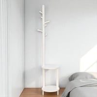 علاقة ملابس خشب مع أرفف تخزين 180 سم